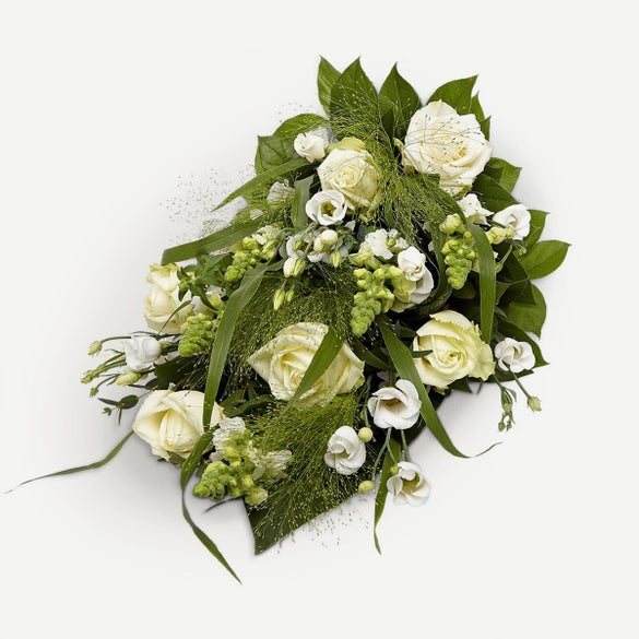 Bårebuket, lyse nuancer (Floristens kreative valg)